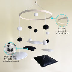 Vlokup Montessori Mobile woodland-animals-set adds neutral nursery decor with playful charm.
