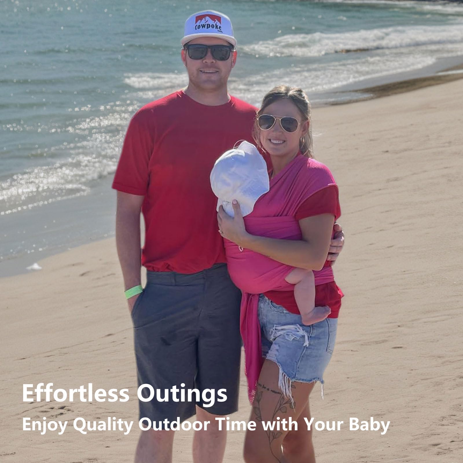 Vlokup one-size-fit ensures secure head-to-back support for growing babies.