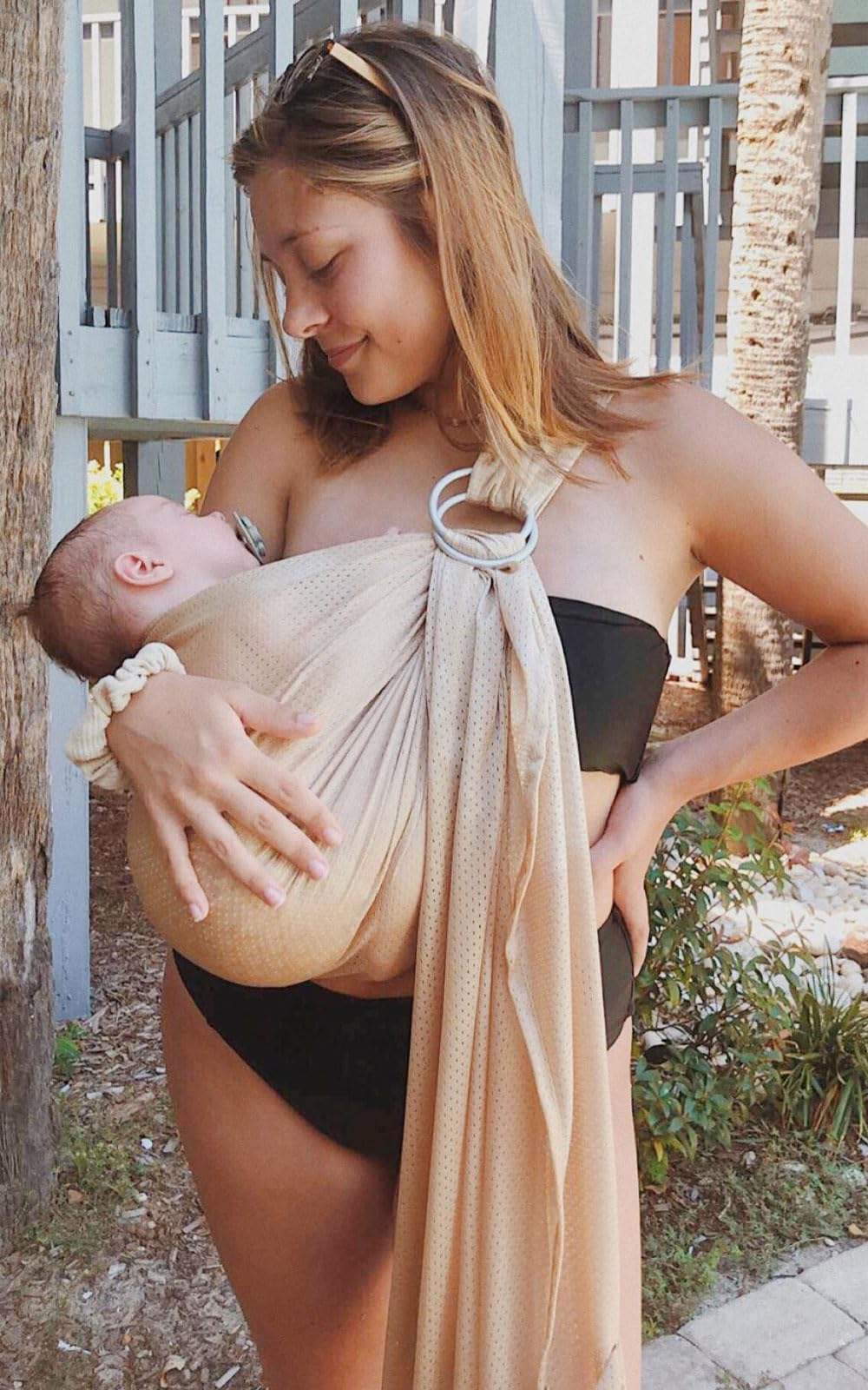 Vlokup packable pocket fits in diaper bag for on-the-go use.