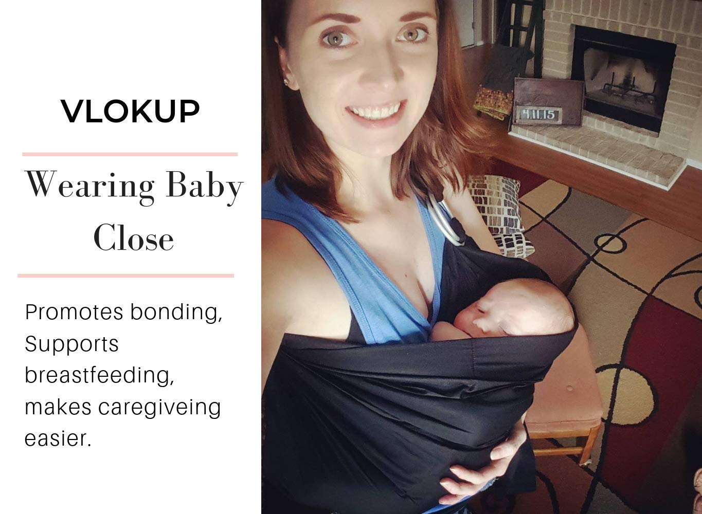 Vlokup Ring Sling ergonomic-fit demonstrates even weight distribution for long-wear sessions