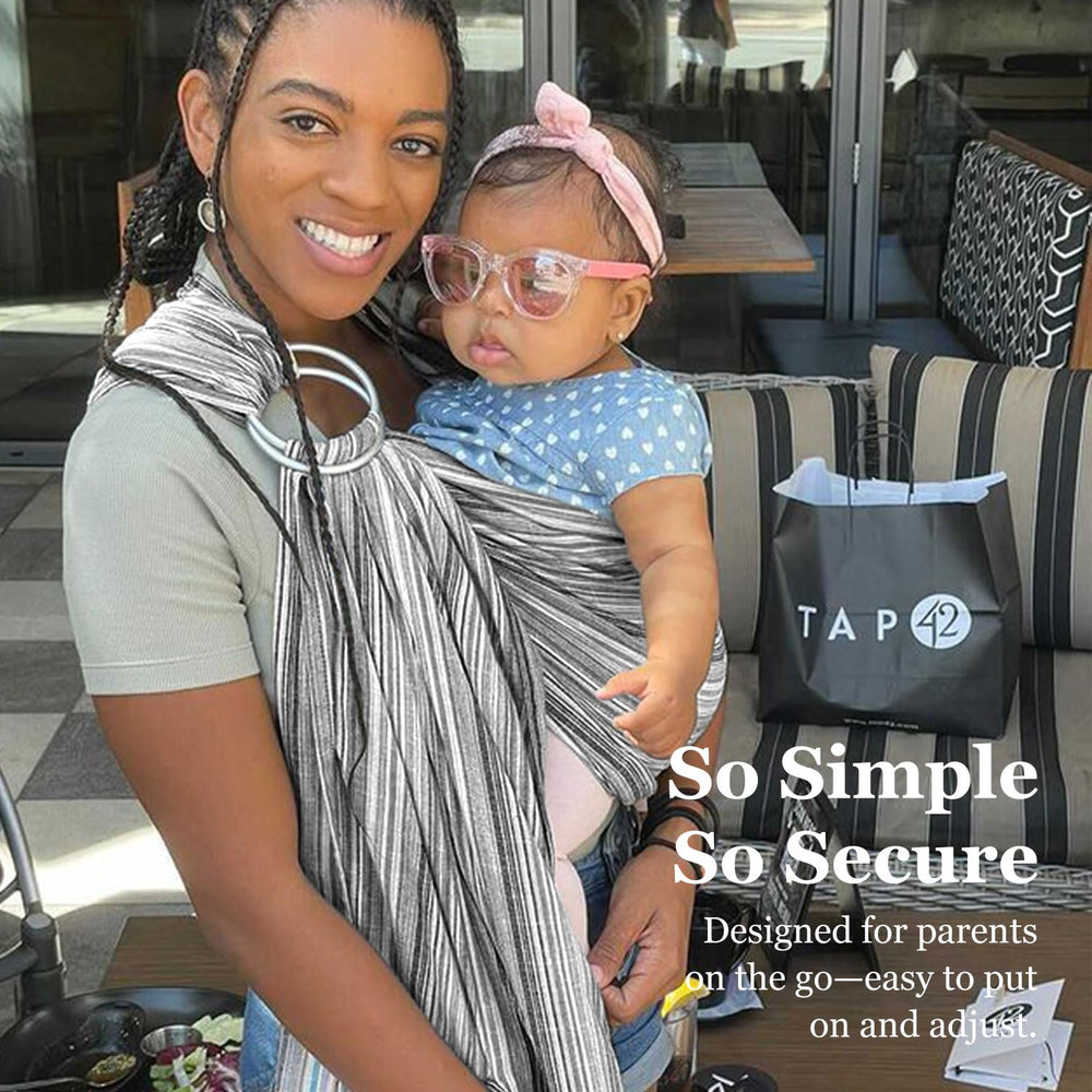 Vlokup Ring Sling newborn-toddler-range grows with your child.