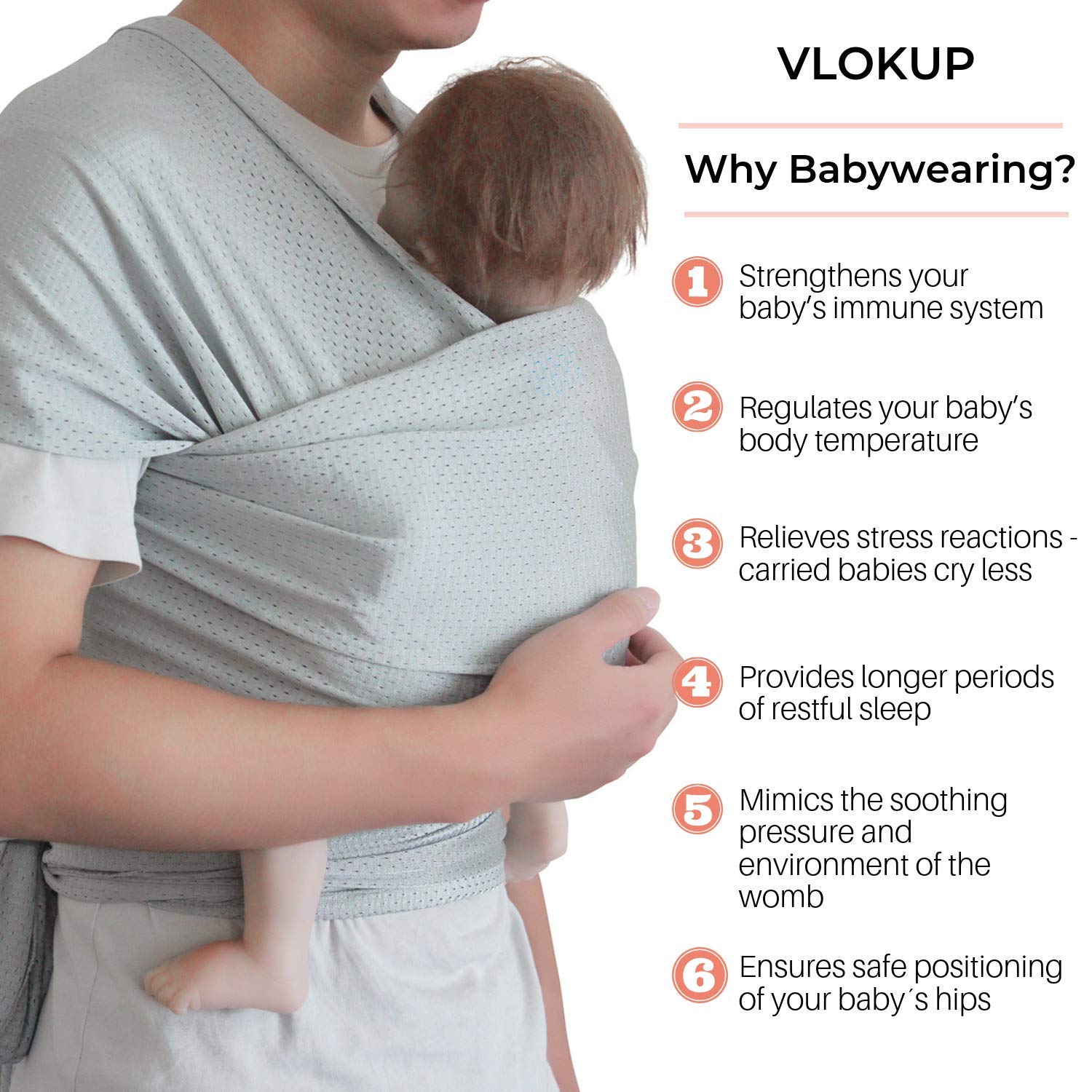 Vlokup summer-friendly sling supports comfortable bonding during pool and beach days.