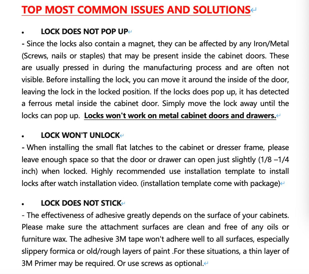 Vmaisi magnetic locks include two keys for selective access.