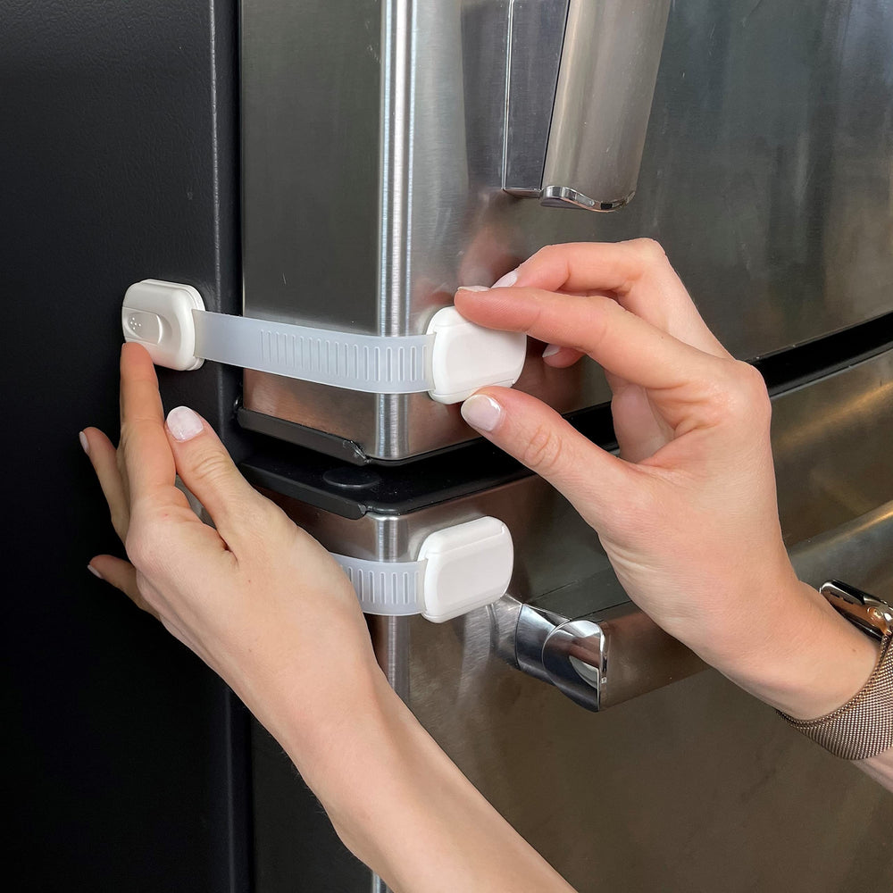 Vmaisi cabinet locks secure a drawer for child safety and easy access for adults.