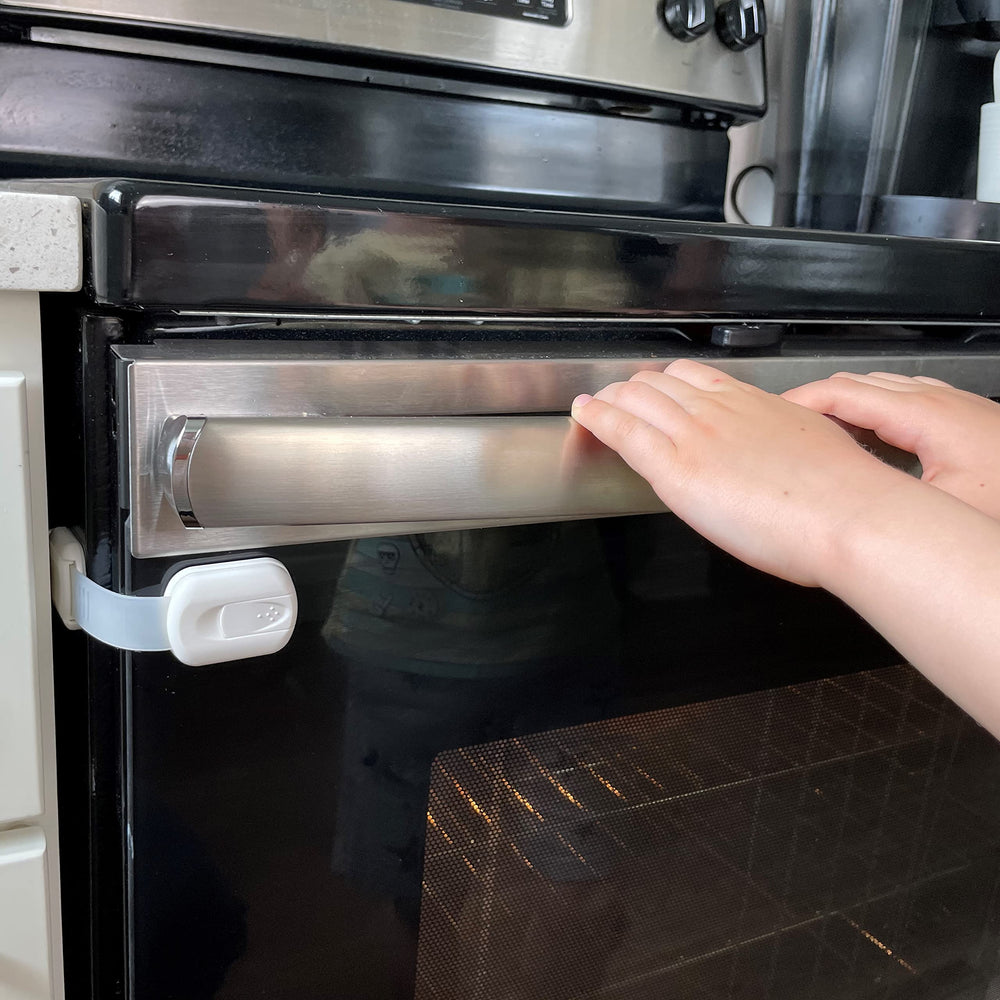 Vmaisi fridge lock helps manage fridge access, reducing toy and snack mishaps at mealtime.