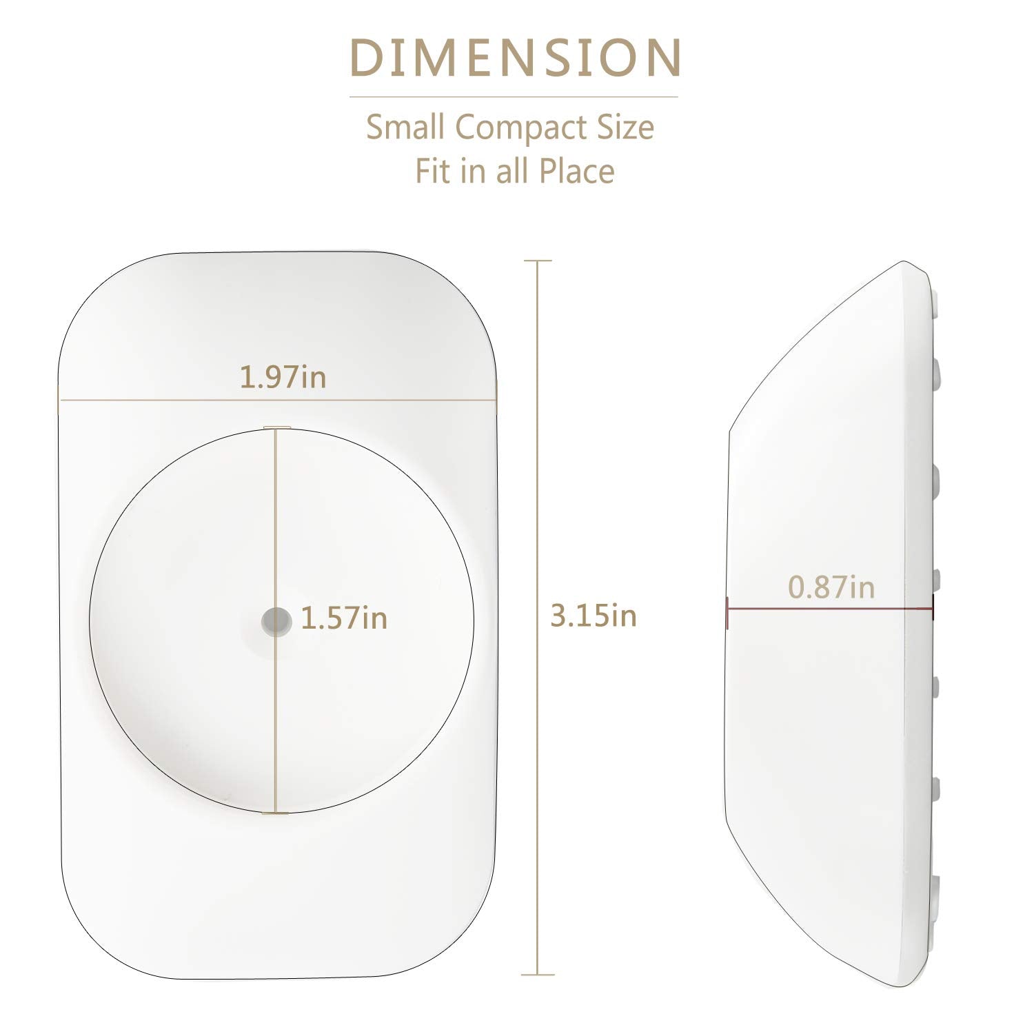 VMAISI baseboard-fit cups shield walls in doorway setups.
