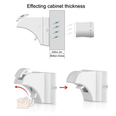 Vmaisi locks installed inside cabinet concealed from children.