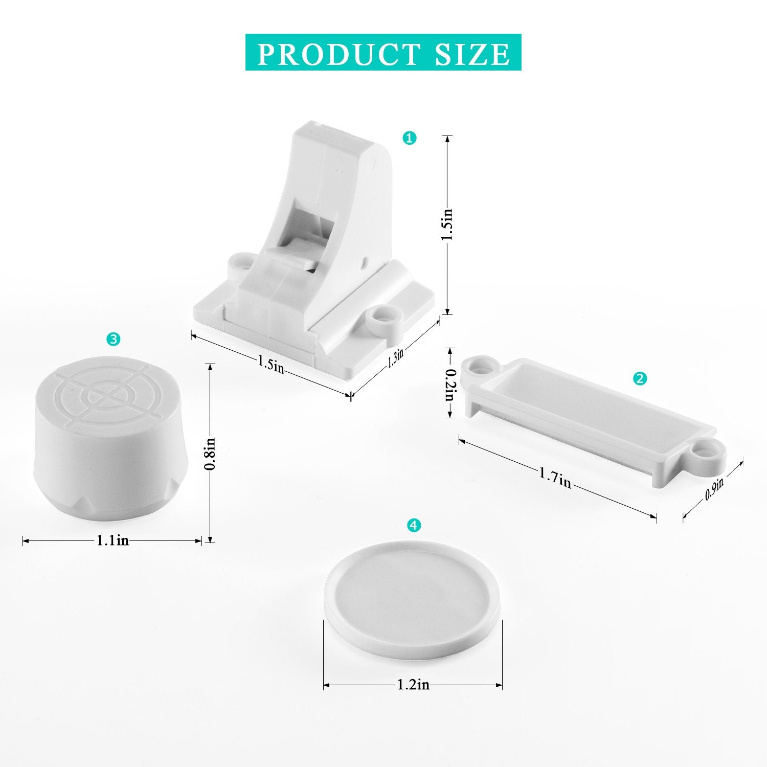 Vmaisi locks on kitchen cabinets provide kid safe storage.