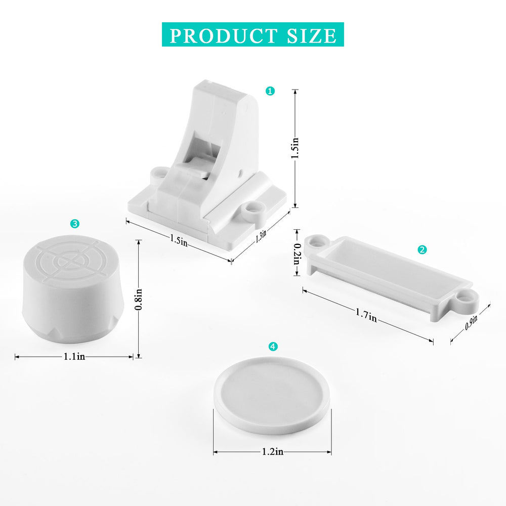 Vmaisi locks on kitchen cabinets provide kid safe storage.