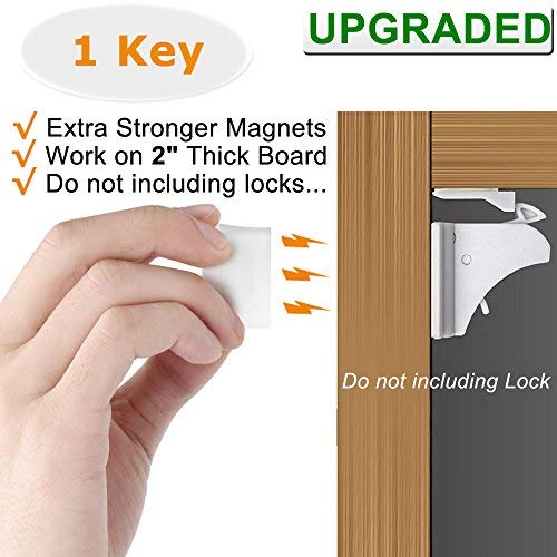 Vmaisi replacement key in hand demonstrates easy activation with magnetic cabinet locks.