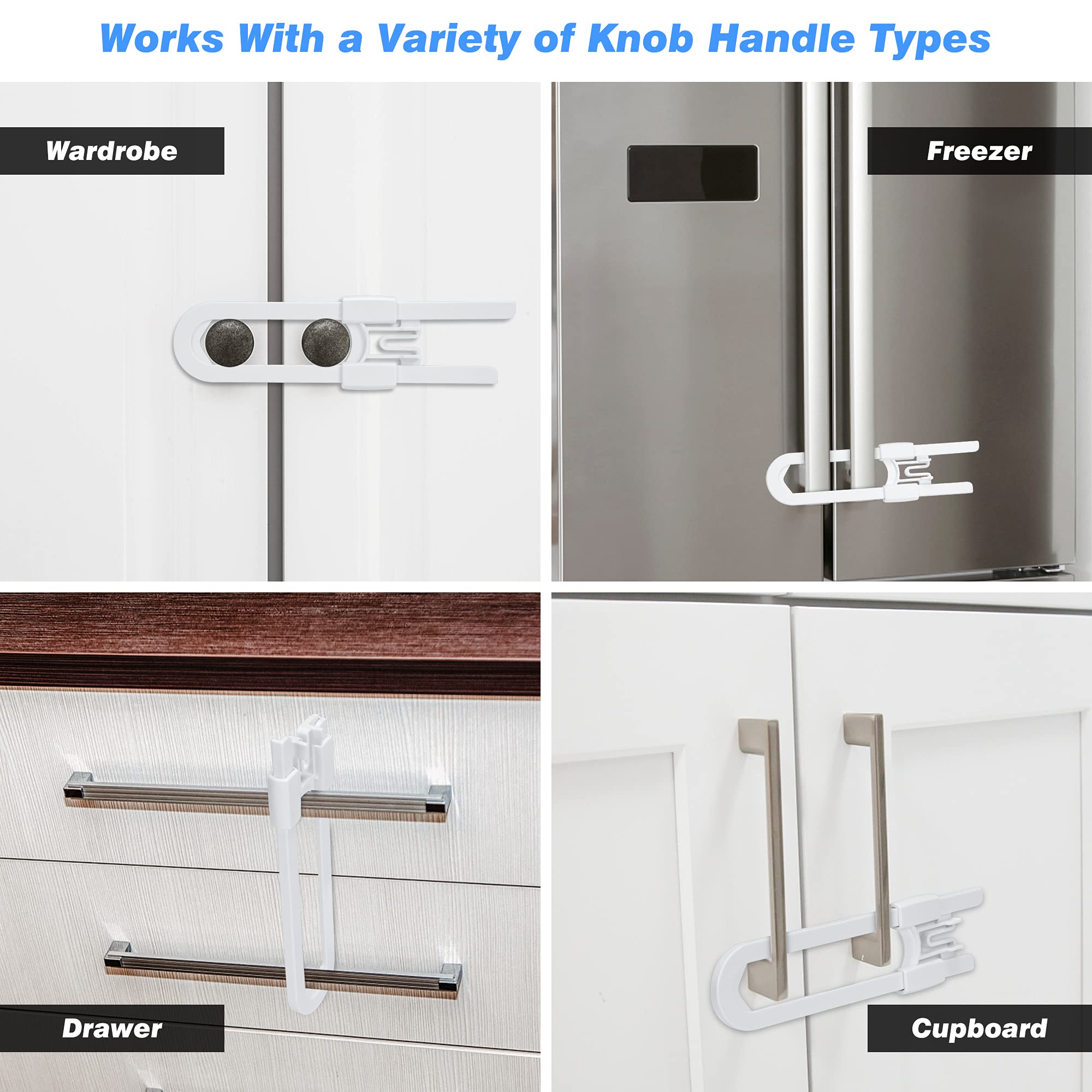 Vmaisi locks fit mushroom shaped knobs and D shaped handles for versatility