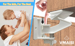 Close-up of upgraded adhesive from VMAISI cabinet locks for secure mounting.