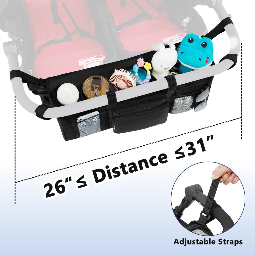 VMEECARL cooler bag attached to organizer maintaining beverage temperature