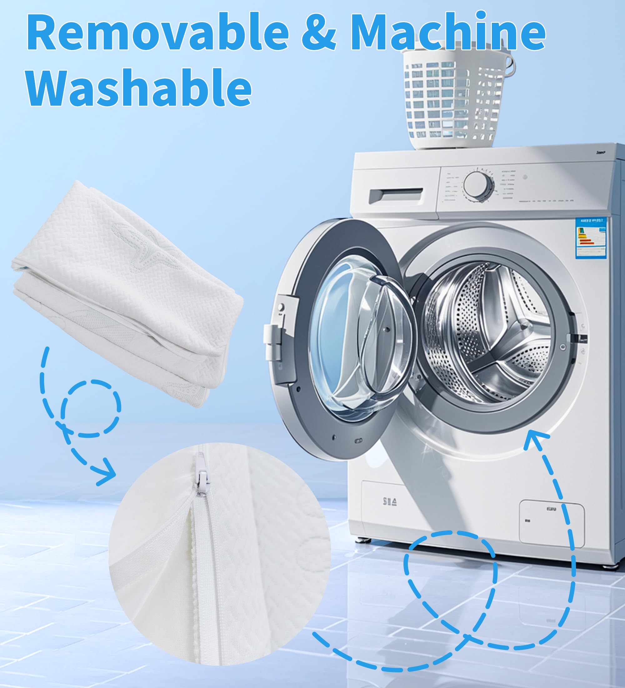 VMFKPNR removable washable cover for easy cleaning and long-lasting freshness