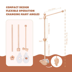 VN3BTOY adjustable crib mobile hanger for versatile setup