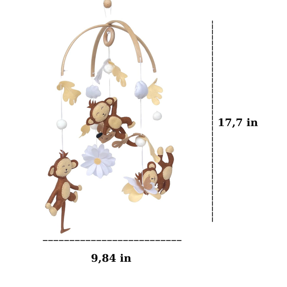 VN3BTOY Jungle Butterflies mobile provides gentle visual interest for baby