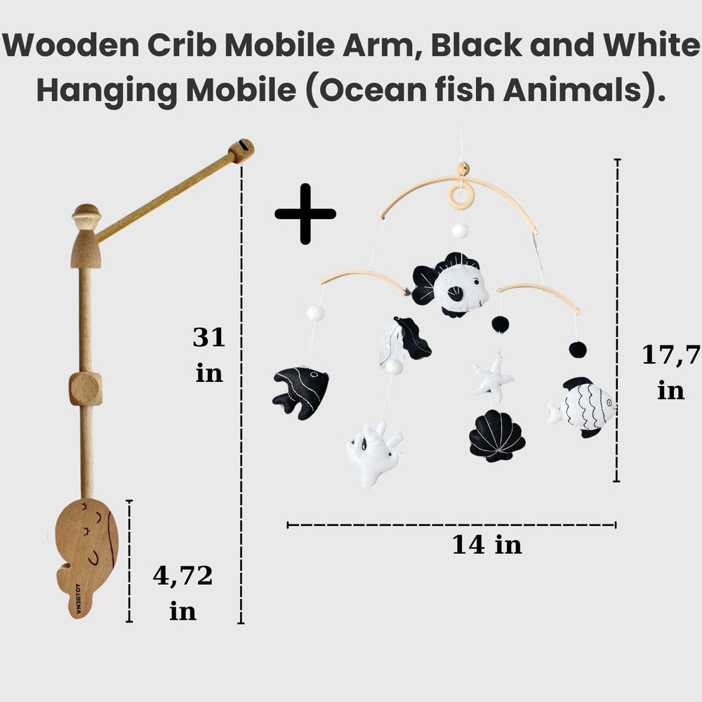 VN3BTOY modern Montessori-inspired mobile for contemporary nurseries.