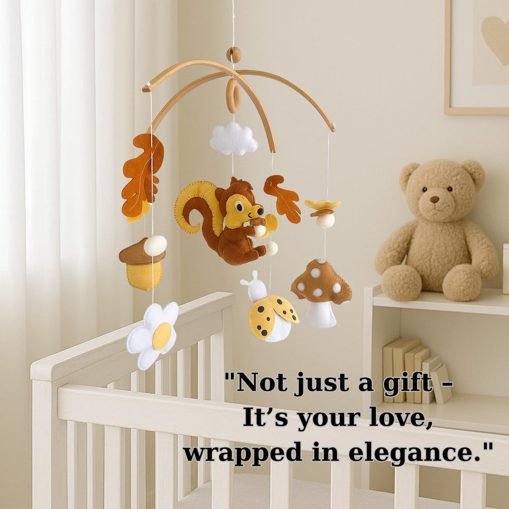 VN3BTOY Woodland Nursery Mobile gift-ready packaging suits baby showers.