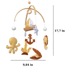 VN3BTOY ocean mobile sailboat adds nautical charm for bedtime rituals