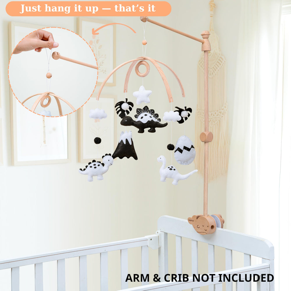 VN3BTOY nursery decor with high-contrast visuals