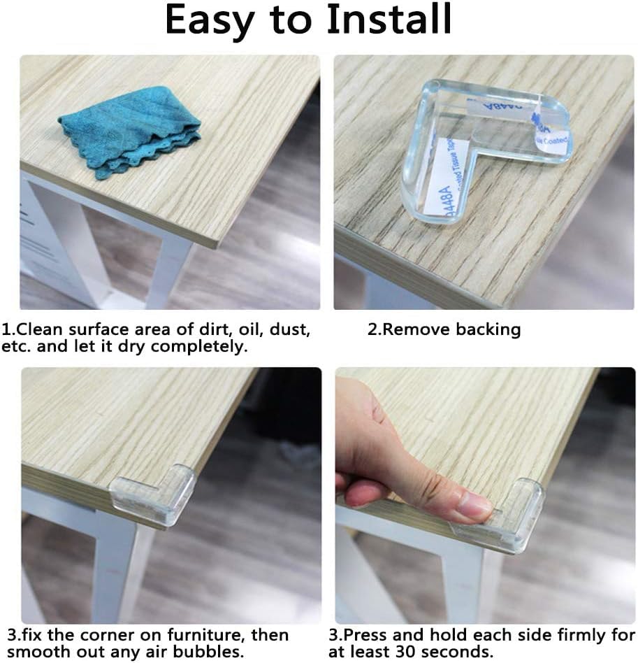 Vobulafy transparent corner protectors on furniture blend in while guarding edges