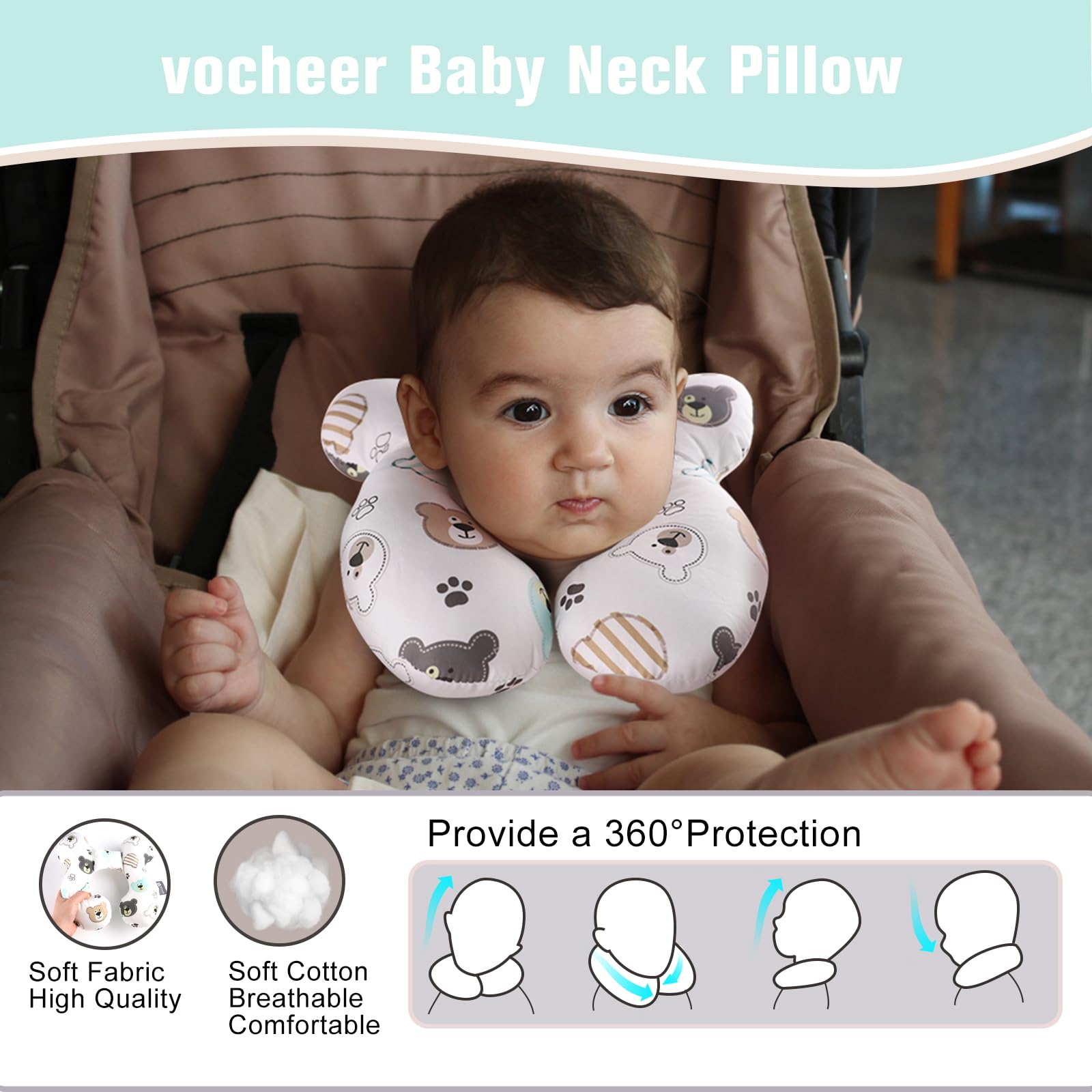 Vocheer cradle-head design helps reduce head nodding in strollers
