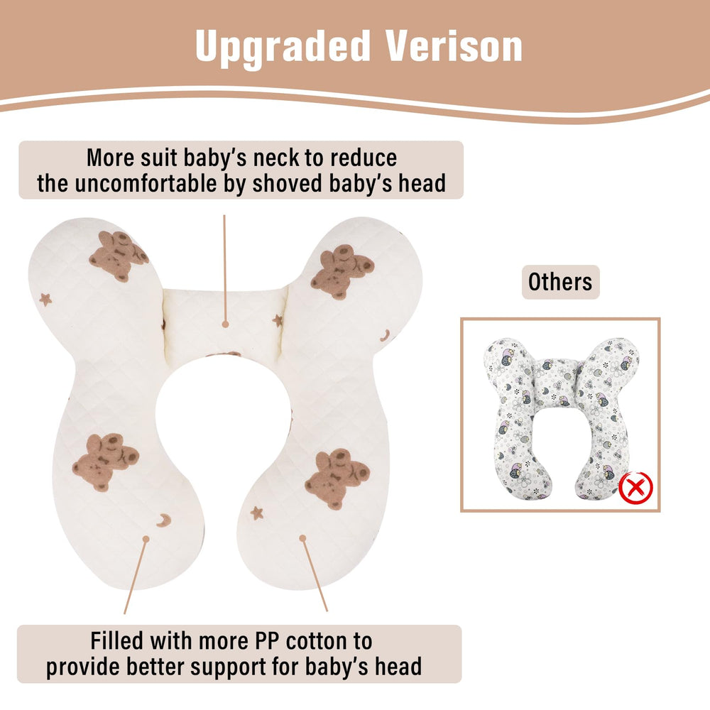 vocheer baby neck pillow car-seat use side view highlighting neck support on the go