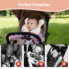 vocheer baby neck pillow in car seat use illustrated for secure travel