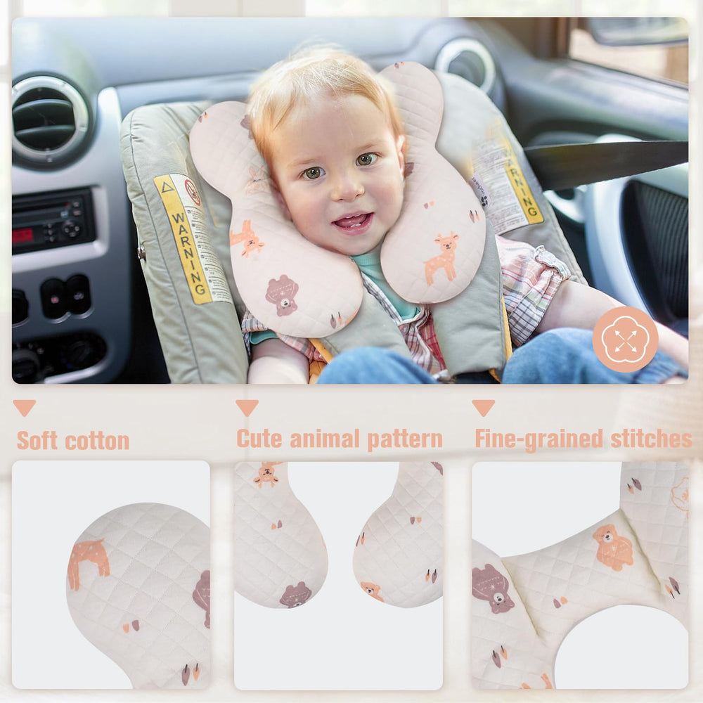 vocheer baby neck pillow soft cotton fabric for breathable, skin-friendly comfort