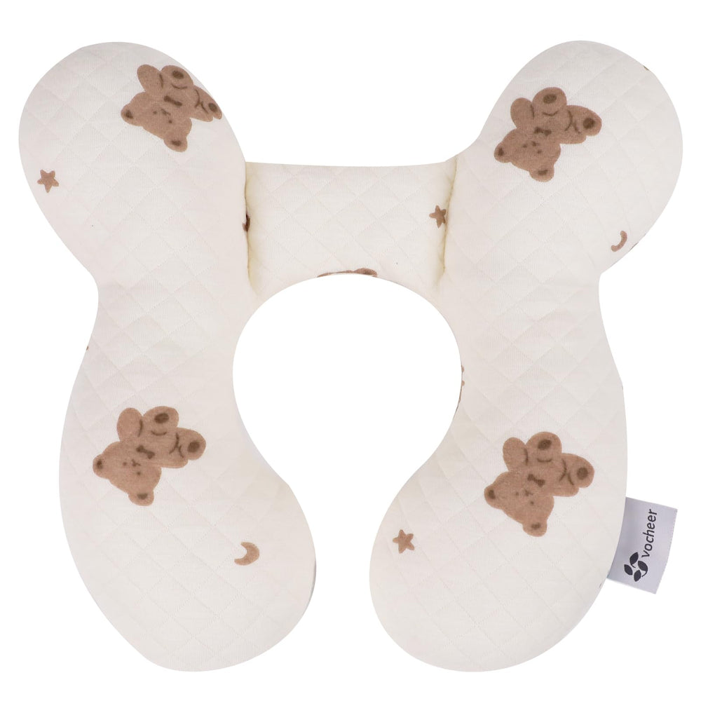 vocheer baby neck pillow upgraded closeup showing soft cotton for breathable comfort
