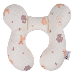 vocheer baby neck pillow upgraded in deer-pattern offering gentle head support on travels