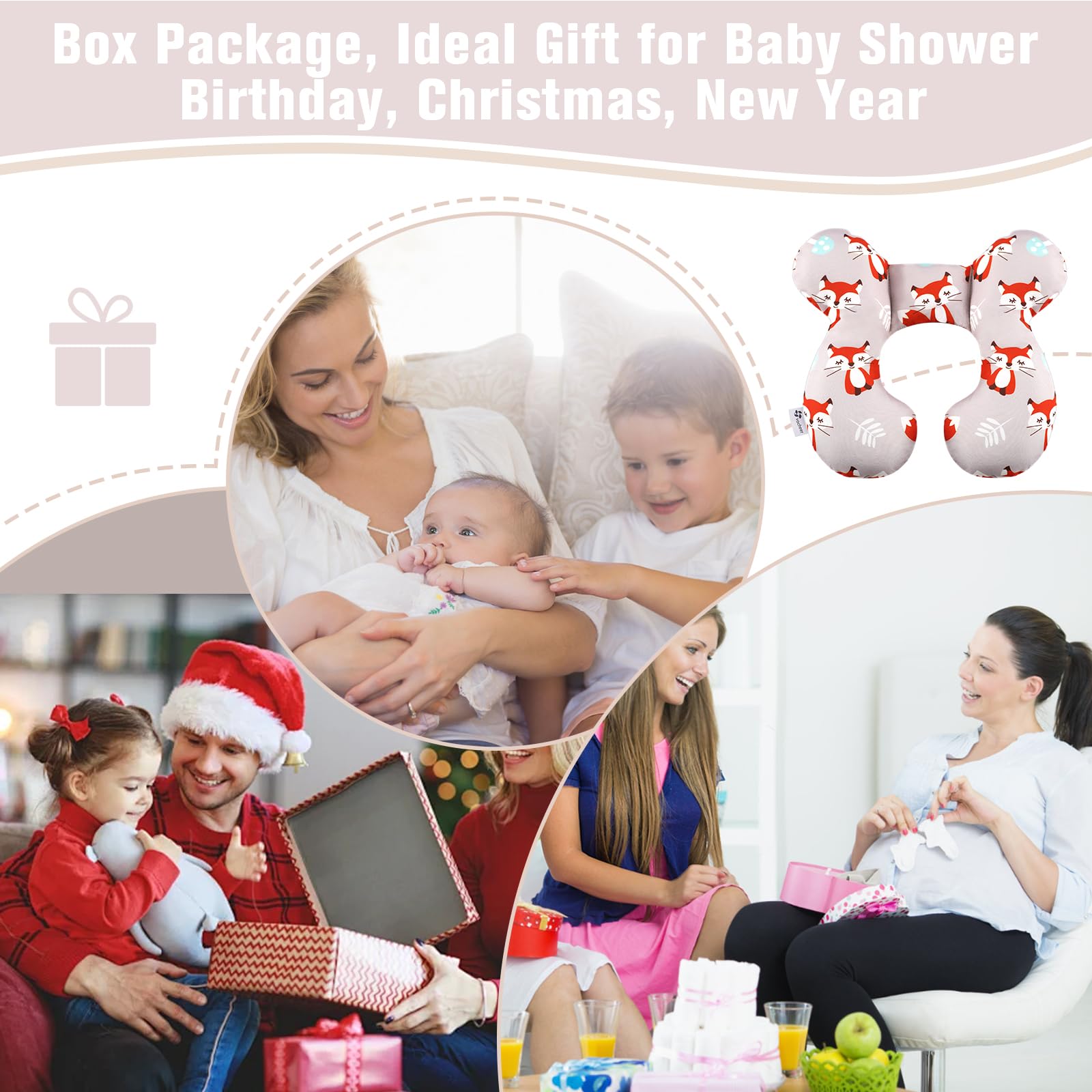 Vocheer box-packaged gift-ready pillow ideal for baby showers and birthdays
