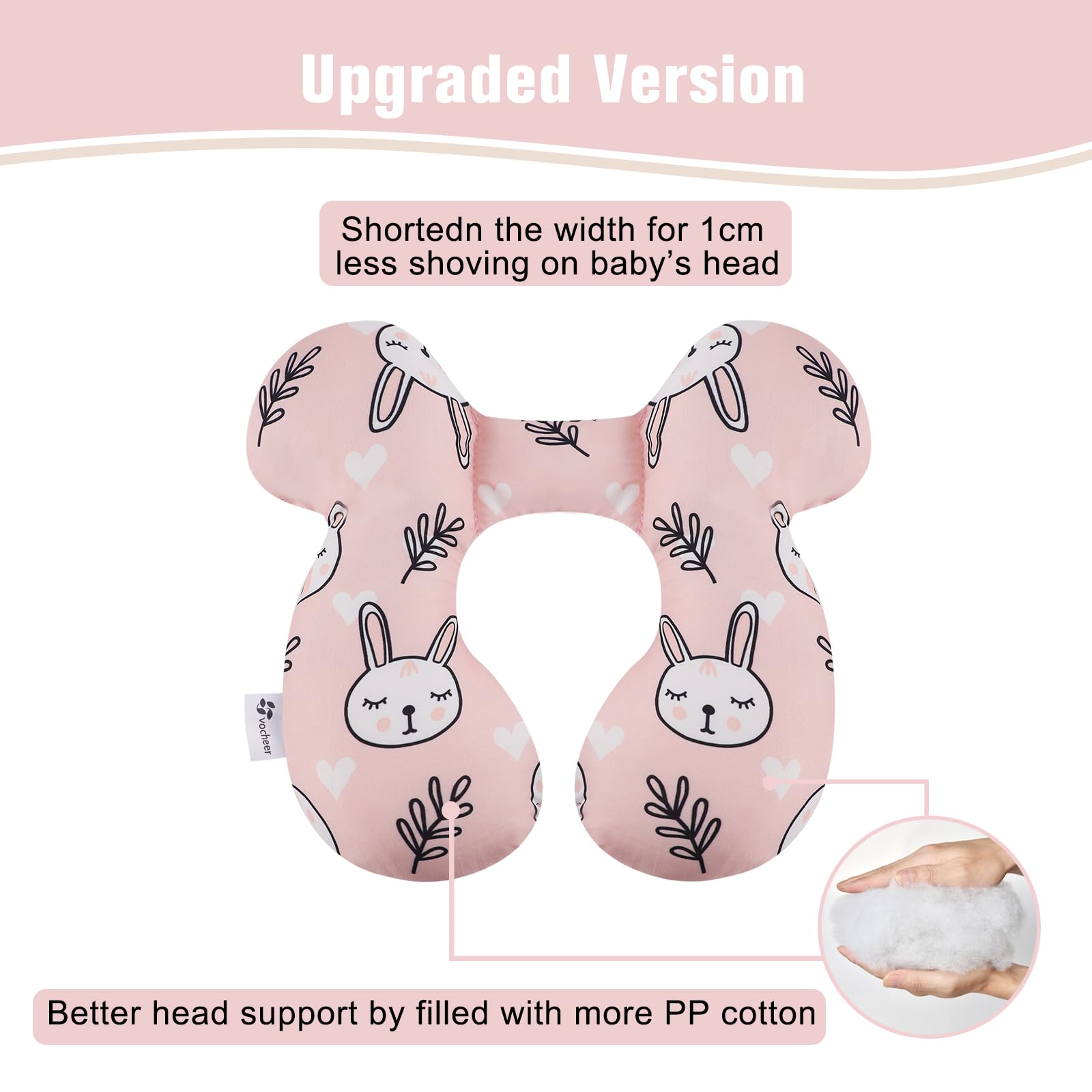 Vocheer pillow head and neck support closeup for babies