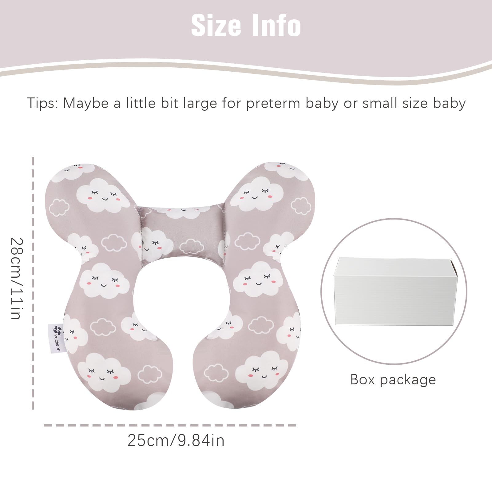 Vocheer travel pillow is lightweight and machine washable for busy families