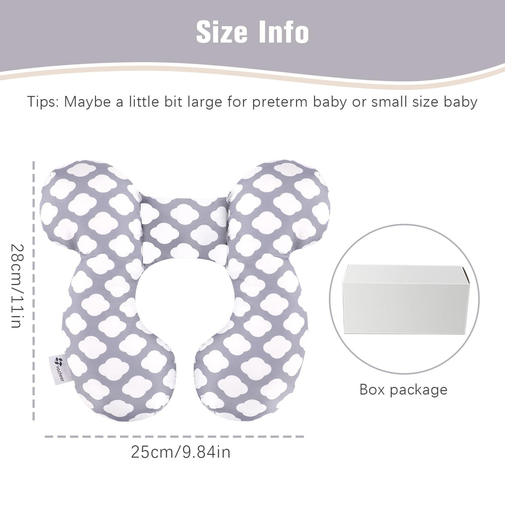 vocheer Baby Travel Pillow machine washable for easy cleaning after trips.