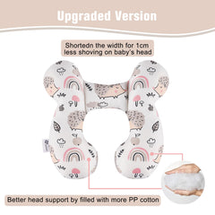 Vocheer Baby Travel Pillow in stroller use supports baby's head during outings
