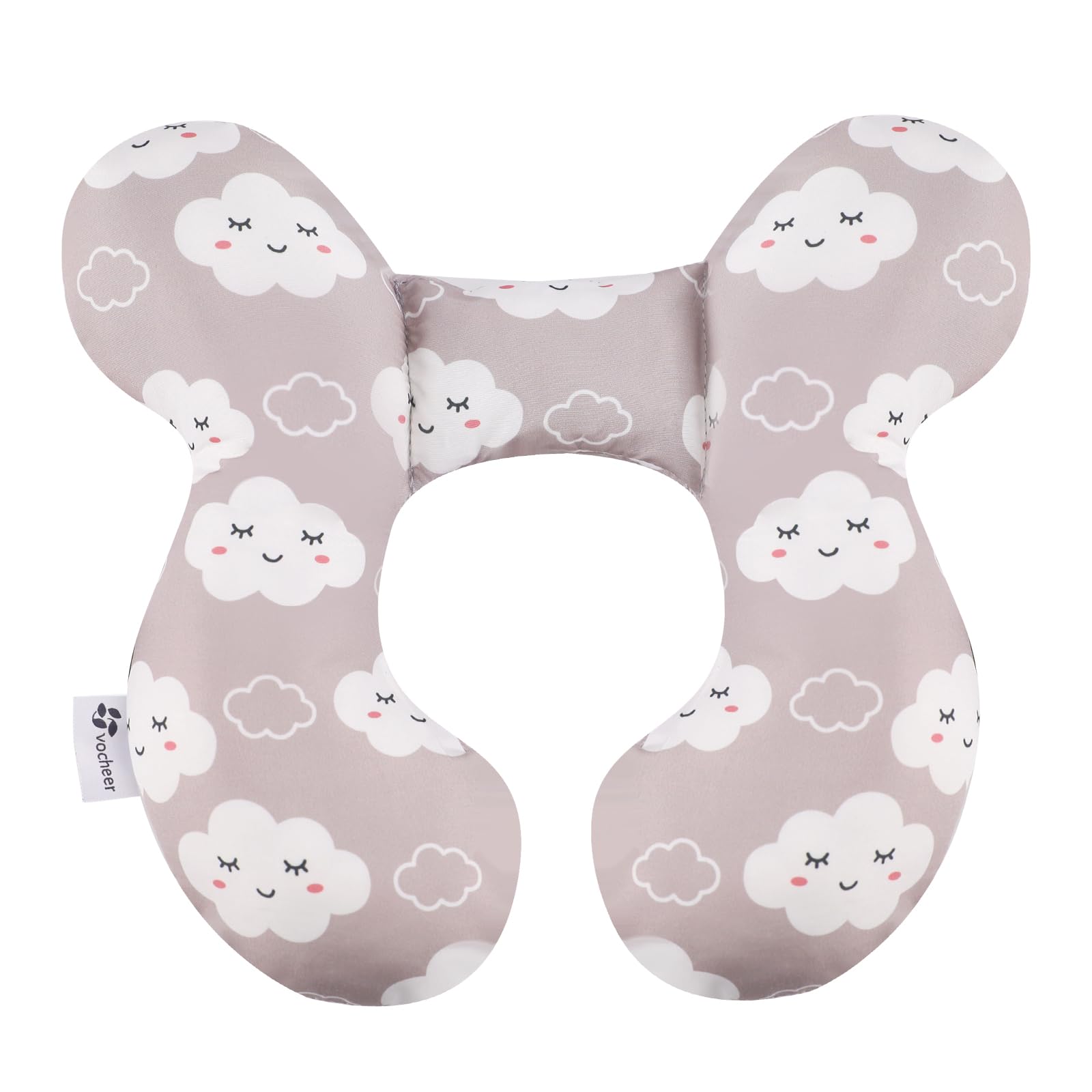 Vocheer Baby Travel Pillow U-shaped design provides snug head support