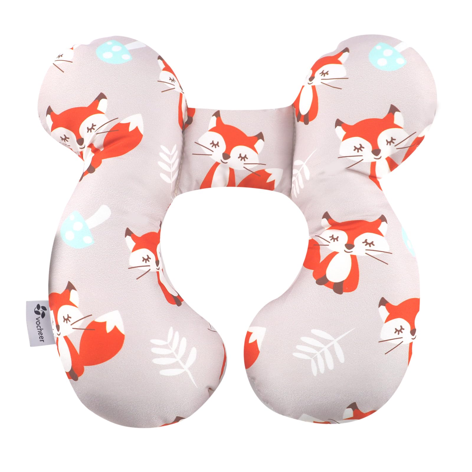 Vocheer Baby Travel Pillow Upgraded U-Shape design supports baby's head during car rides