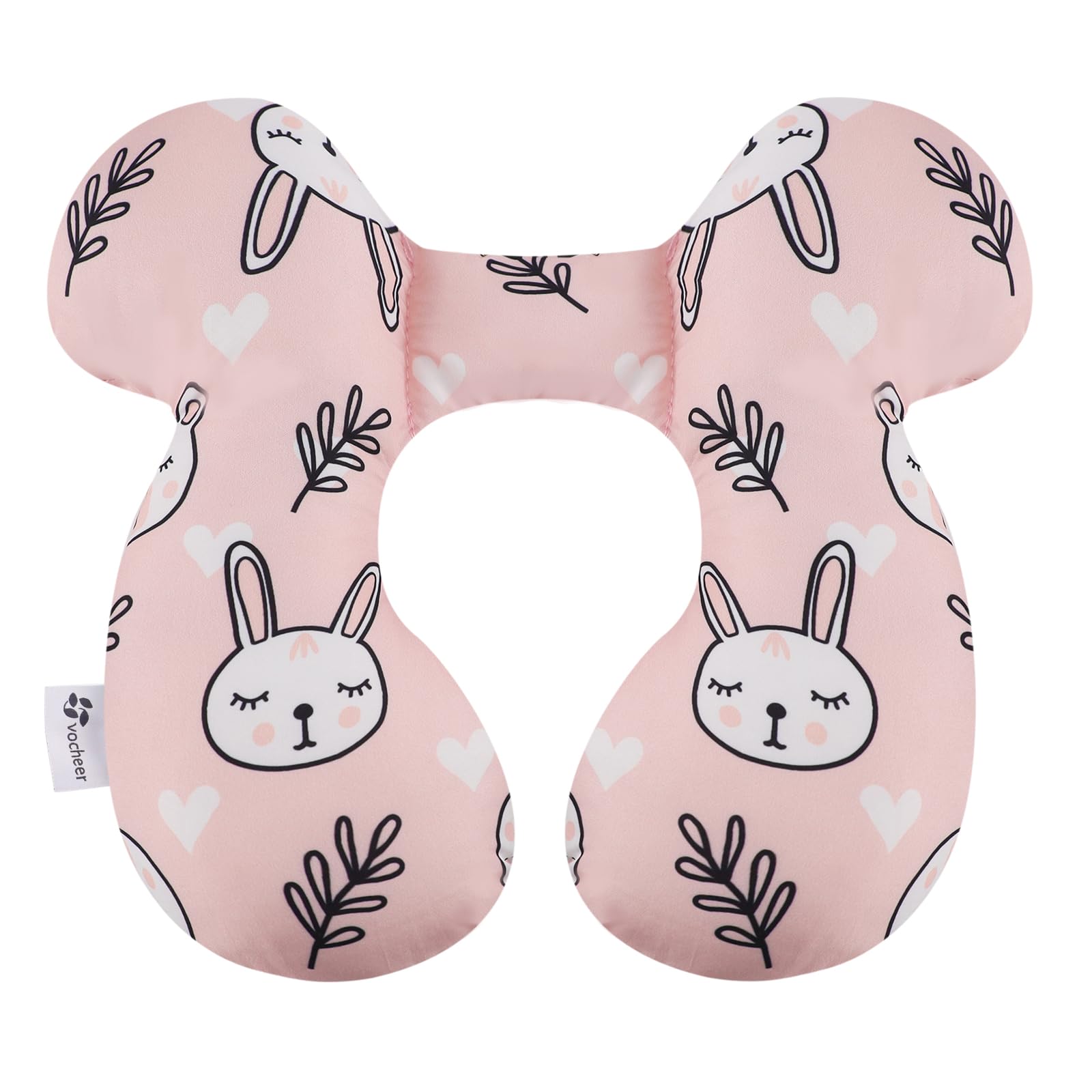 Vocheer Baby Travel Pillow upgraded U-shape side view showing head support