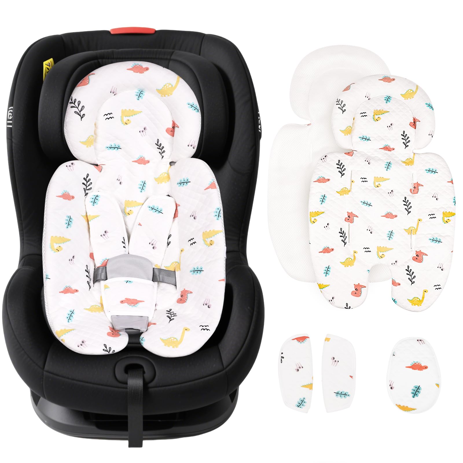 vocheer newborn insert headrest closeup shows supportive contour for baby's neck comfort