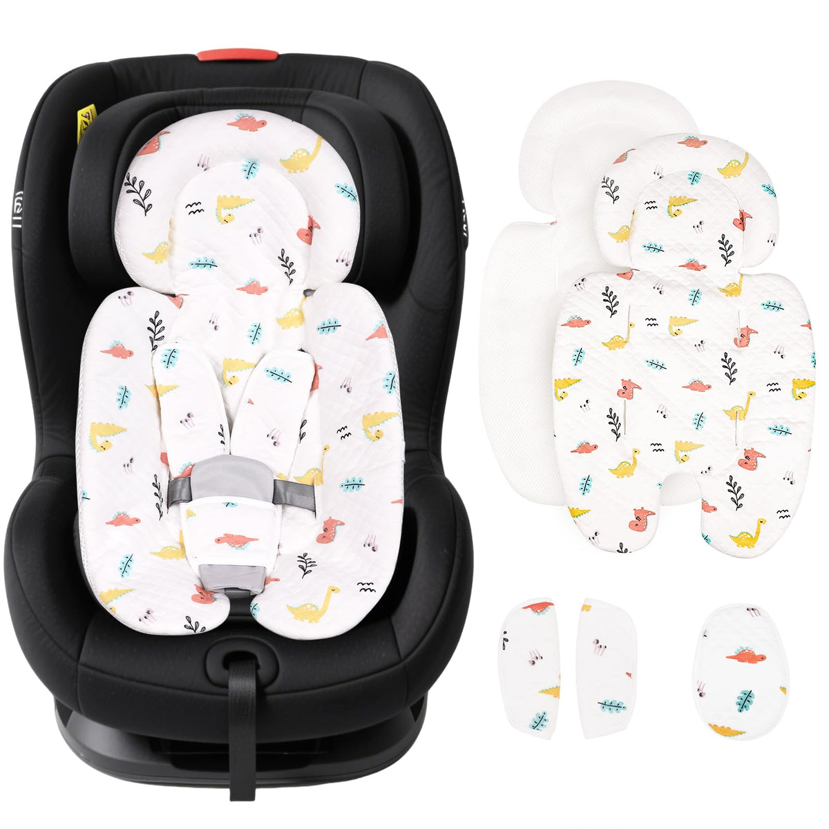 vocheer newborn insert headrest closeup shows supportive contour for baby's neck comfort