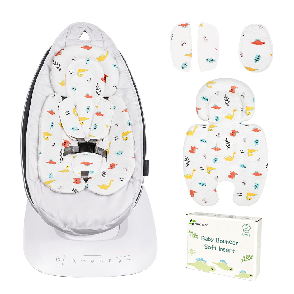 vocheer newborn insert shown in swing offers cozy support for peaceful moments