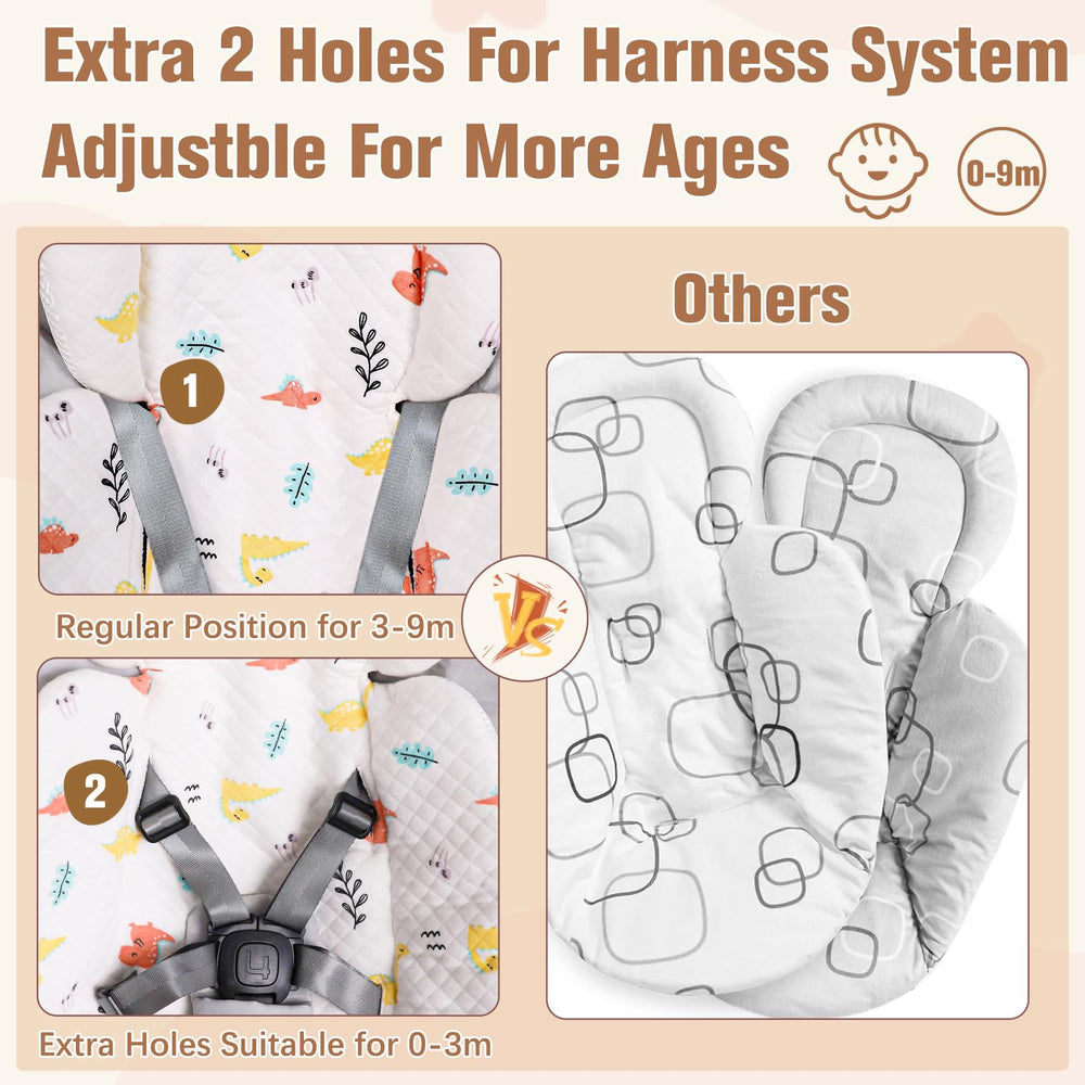 vocheer newborn insert length and padding demonstrates extended support for growing babies