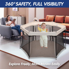 Vodipetko foldable playpen compact for travel