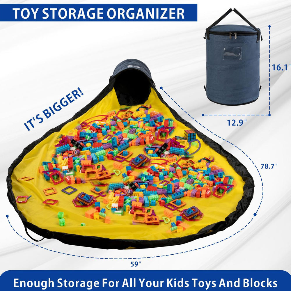 Vogano play mat large activity area blue highlights spacious surface for bricks and crafts
