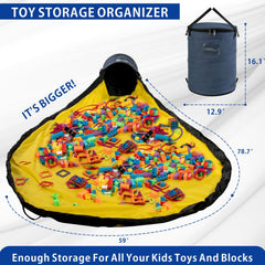 Vogano play mat large activity area blue highlights spacious surface for bricks and crafts