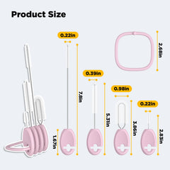 VOGOGE Baby Straw Brush Set shows 4-in-1 brushes for hard-to-reach areas.