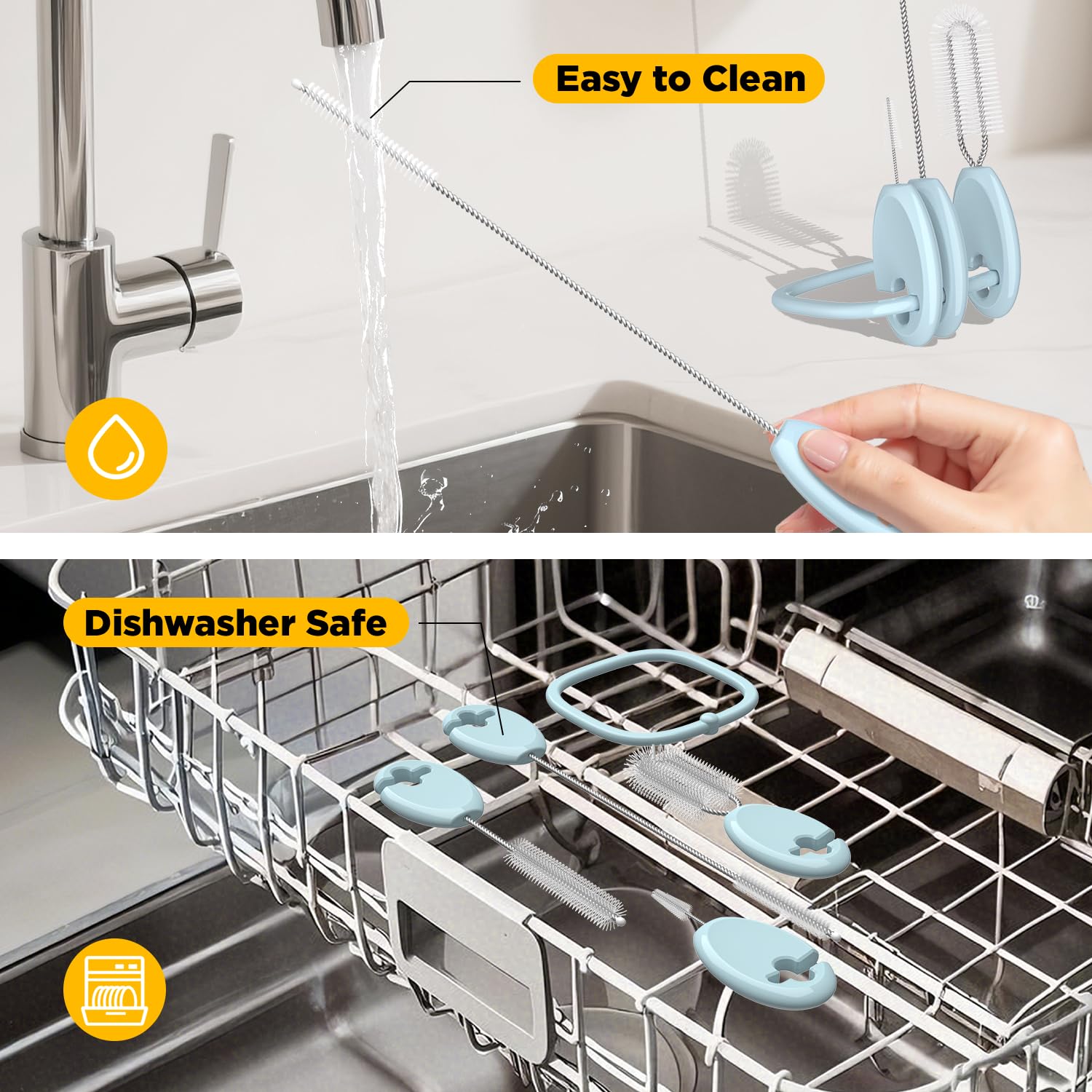 VOGOGE brushes can stand or hang to air-dry after use.
