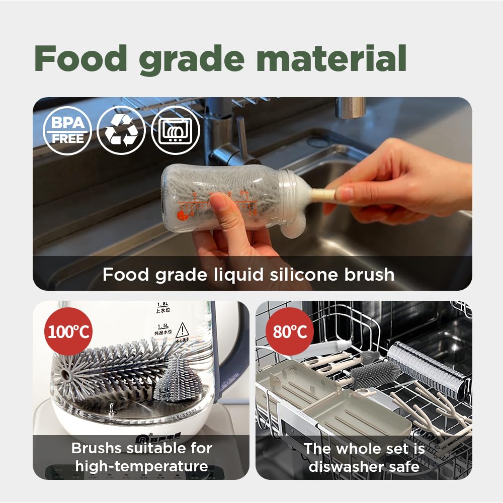 VOGOGE BPA-free travel kit materials; food-grade safe for baby bottle cleaning.