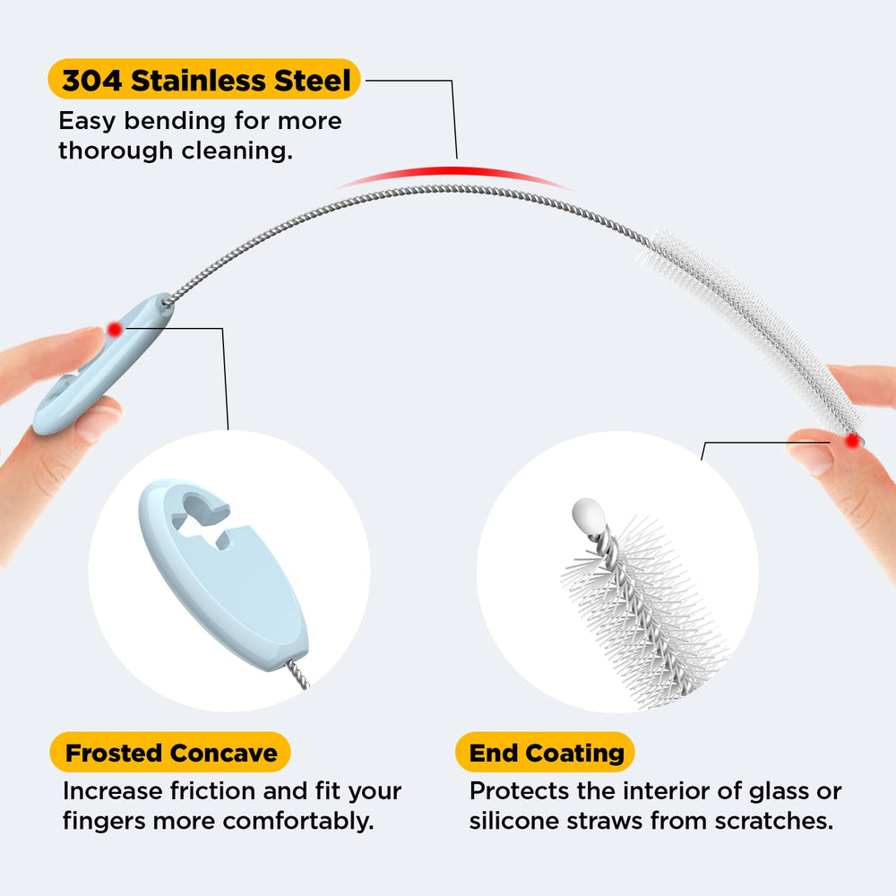 Lid-thread brush from VOGOGE cleans bottle threads and tight corners.